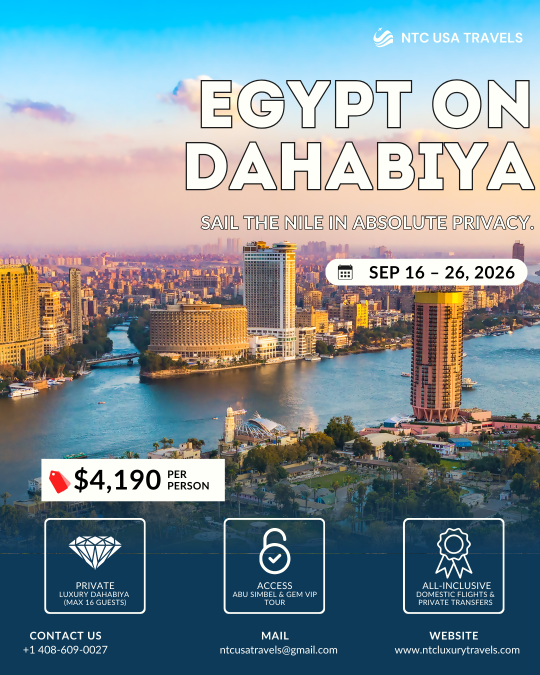 Egypt luxury travel moment by NTC